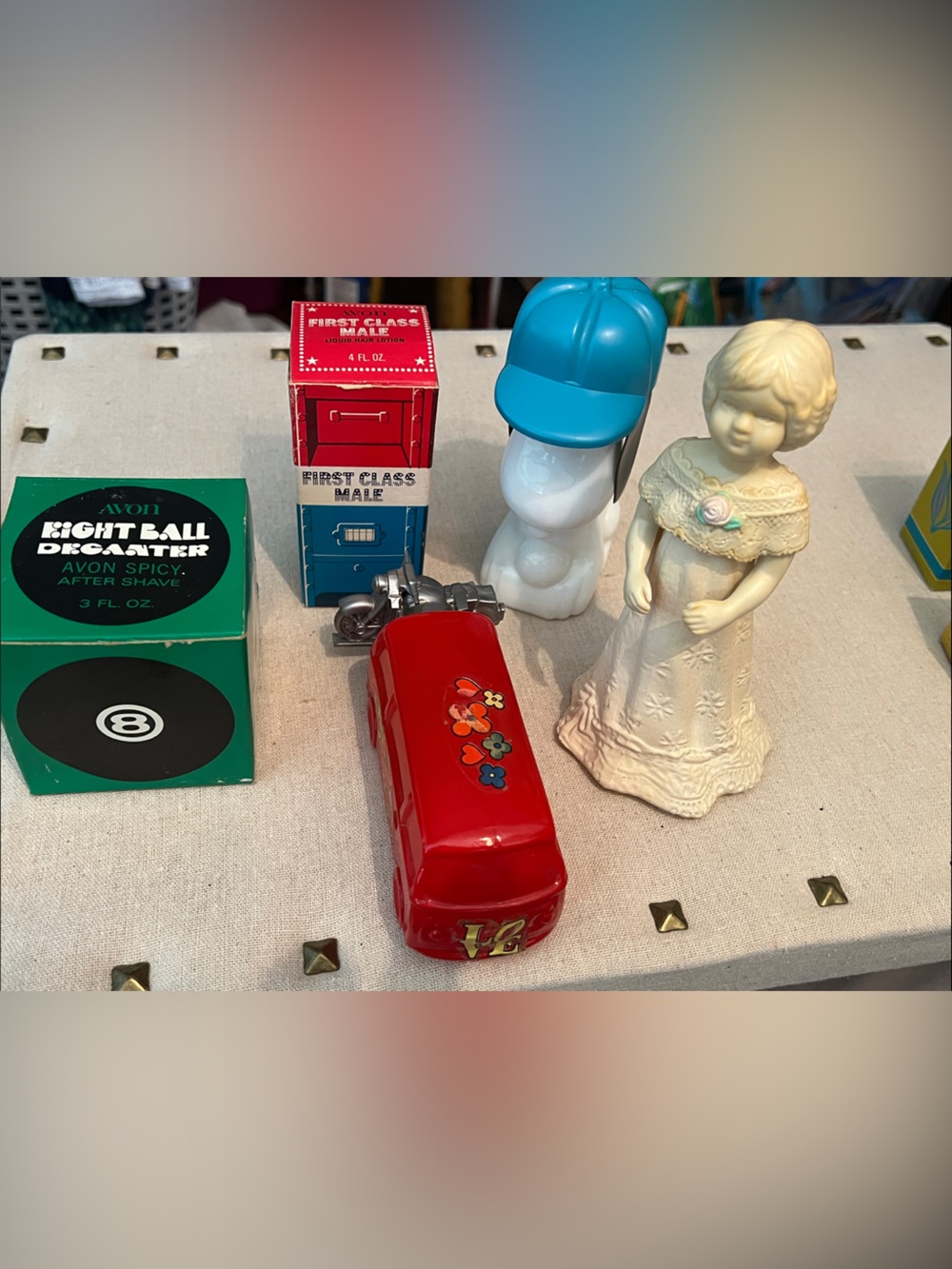 Vintage 1970s Avon Decanter Lot of 5